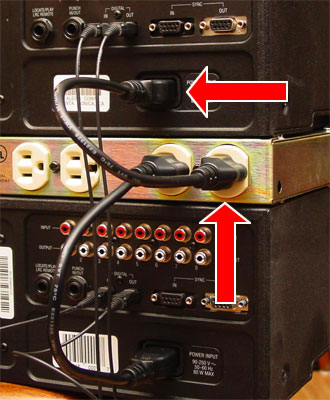 AC Power Cables in use